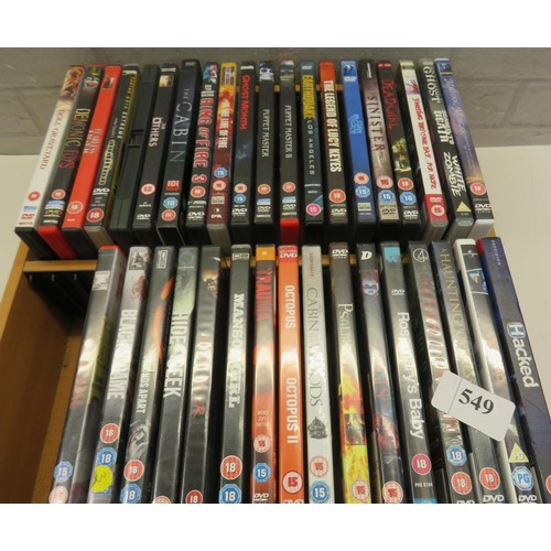 549 - COLLECTION OF HORROR DVDS