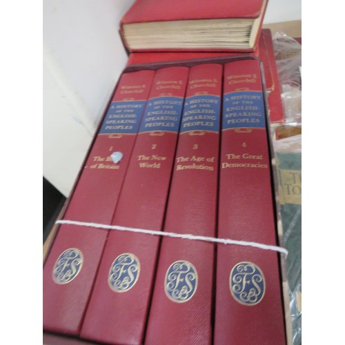 537 - JOB LOT OF BOOKS INCLUDING FIVE VOLUMES OF 'THE MODERN HOME', HISTORY OF THE ENGLISH SPEAKING PEOPLE... 