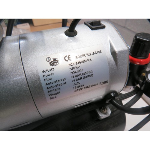 509 - COMPRESSER AUTOSTART 43 PSI STOP 57PSI WITH MANY ATTACHMENTS