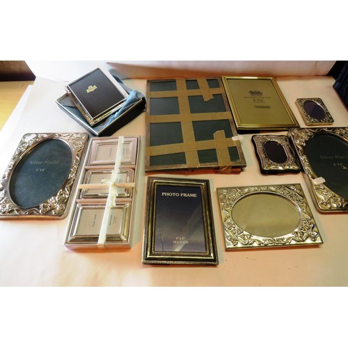 165 - ASSORTMENT OF SILVER PLATE PICTURE FRAMES