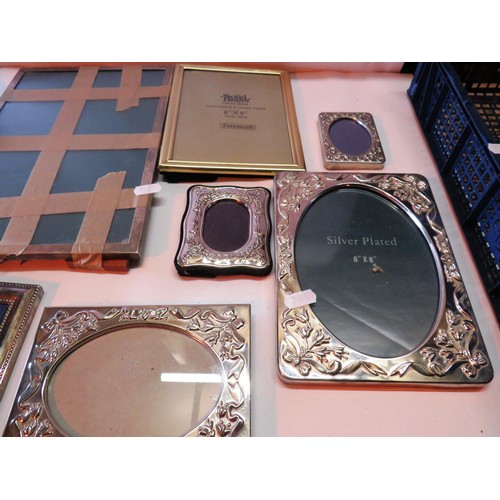 165 - ASSORTMENT OF SILVER PLATE PICTURE FRAMES