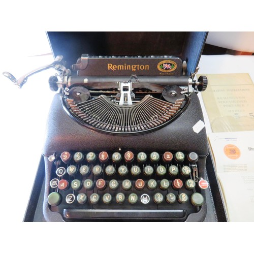 166 - EARLY 1940'S REMINGTON TYPEWRITER