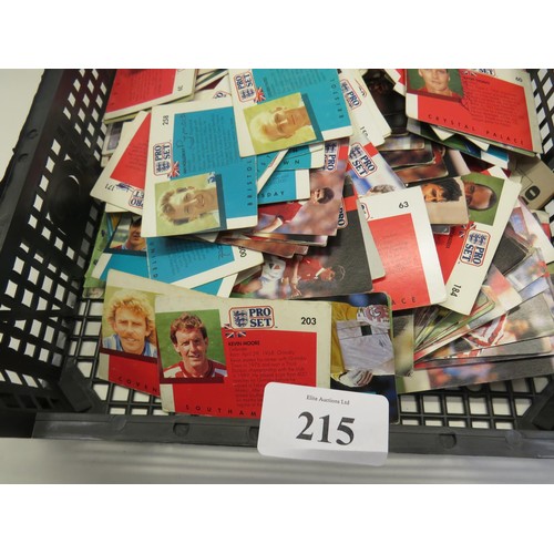 215 - TRAY OF FOOTBALL CARDS