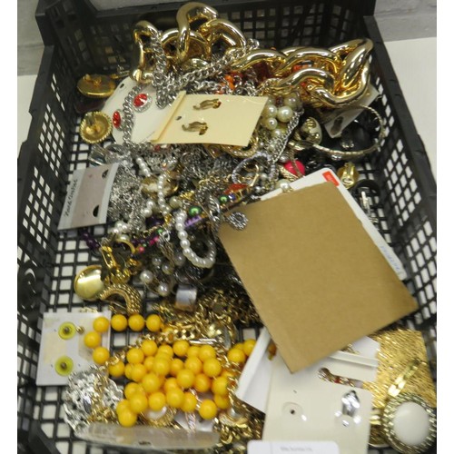 217 - TRAY OF COSTUME JEWELLERY