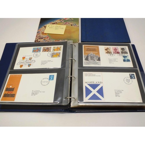 454 - 3x STAMP ALBUMS INCLUDING FIRST DAY COVERS, POSTAL MARKS ETC.