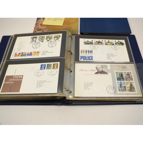 454 - 3x STAMP ALBUMS INCLUDING FIRST DAY COVERS, POSTAL MARKS ETC.