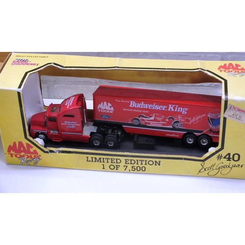 457 - 2x DIECAST BUDWEISER TRUCKS INCLUDING MATCHBOX