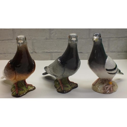 462 - THREE BESWICK PIGEONS