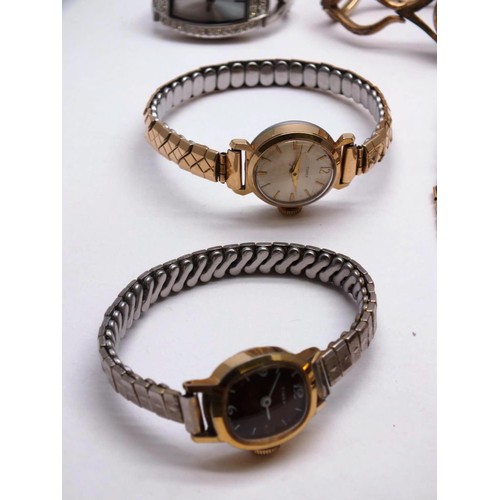 479 - COLLECTION OF ANTIQUE & VINTAGE LADIES WATCHES INCLUDES ROLLED GOLD, BULER, ORIENT & TIMEX