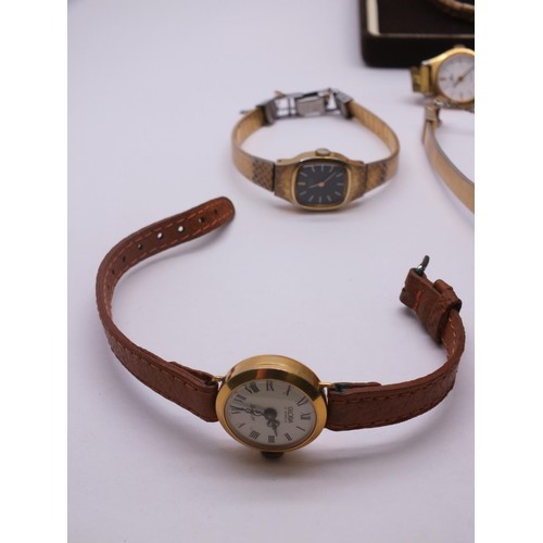 479 - COLLECTION OF ANTIQUE & VINTAGE LADIES WATCHES INCLUDES ROLLED GOLD, BULER, ORIENT & TIMEX