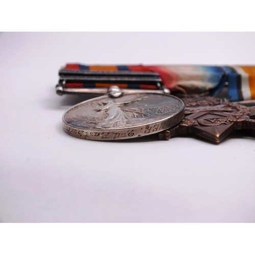 392 - MEDAL SET AWARDED TO R. A. FALCONER. E. SURR. REGIMENT - MEDALS INCLUDE QUEENS SOUTH AFRICA MEDAL WI... 