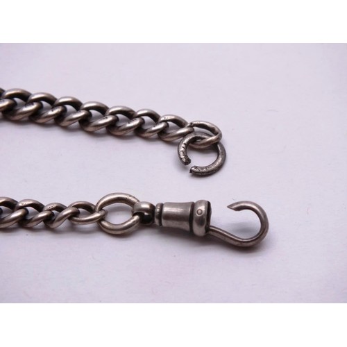 397 - STERLING SILVER POCKET WATCH CHAIN -37G