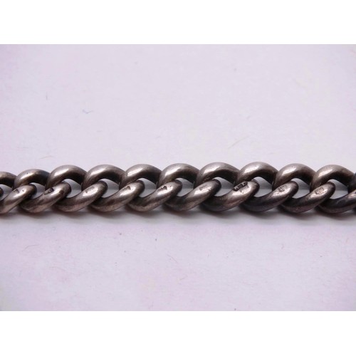 397 - STERLING SILVER POCKET WATCH CHAIN -37G