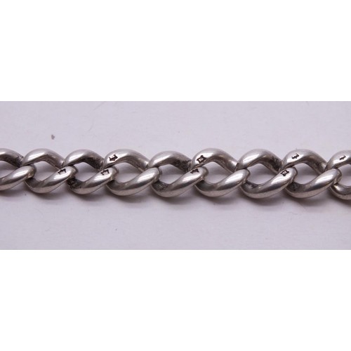 158 - STERLING SILVER POCKET WATCH CHAIN -52G