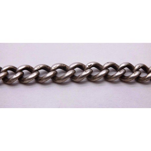 159 - STERLING SILVER POCKET WATCH CHAIN -35G