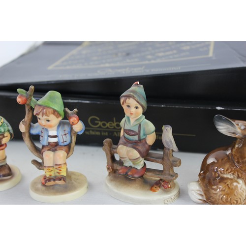 16 - Job Lot of Vintage Goebel German Porcelain Hummel Figurines & Plates Inc. Boxed