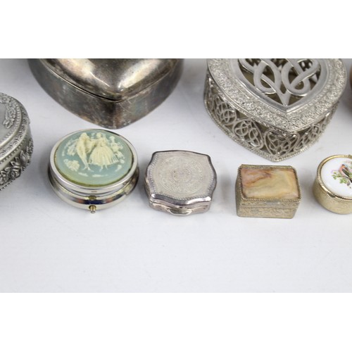 14 - 18 x Assorted Vintage Decorative PILL / TRINKET BOXES Inc Stratton, Micro Mosaic