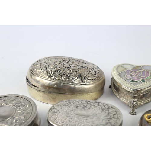 14 - 18 x Assorted Vintage Decorative PILL / TRINKET BOXES Inc Stratton, Micro Mosaic