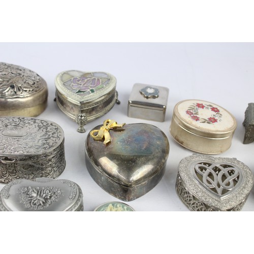 14 - 18 x Assorted Vintage Decorative PILL / TRINKET BOXES Inc Stratton, Micro Mosaic