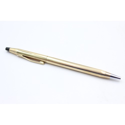 18 - Vintage CROSS Rolled Gold FOUNTAIN PEN with 14ct Gold Nib, Pencil, Original Box