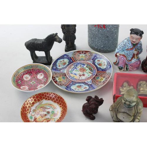 36 - Job Lot of Antique / Vintage Oriental Asian Decorative Items Inc Satsuma, Buddha