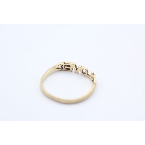 69 - 9ct Gold 'Love' Stacker Ring (1g) SIZE J