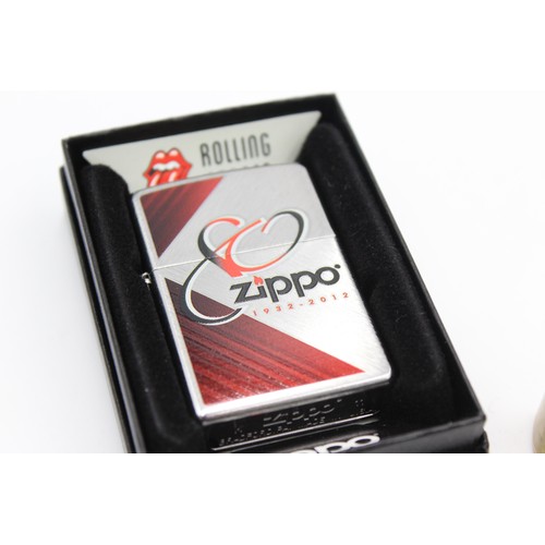 87 - 3 x Assorted ZIPPO Cigarette LIGHTERS Inc Vintage, Boxed, Brass, Slimline Etc