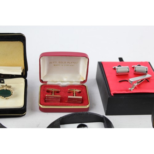 86 - 15 x Vintage GENTS BOXED CUFFLINKS, TIE CLIPS & TIE PINS inc. Set