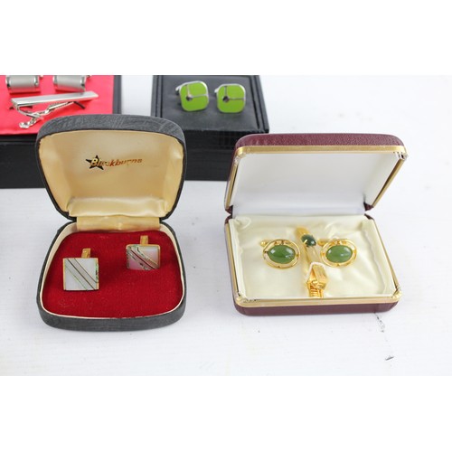 86 - 15 x Vintage GENTS BOXED CUFFLINKS, TIE CLIPS & TIE PINS inc. Set