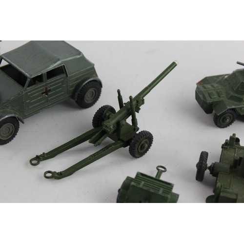 88 - 8 x Vintage DINKY Military Diecast Models Inc 3 Ton Army Wagon, Missile Platform