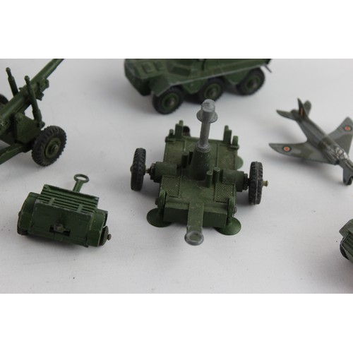 88 - 8 x Vintage DINKY Military Diecast Models Inc 3 Ton Army Wagon, Missile Platform