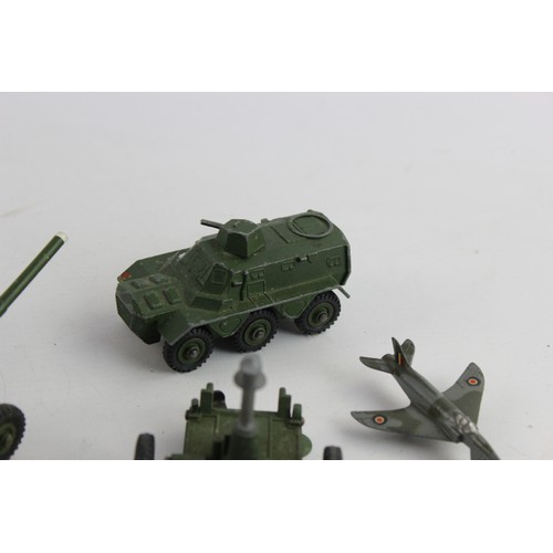 88 - 8 x Vintage DINKY Military Diecast Models Inc 3 Ton Army Wagon, Missile Platform