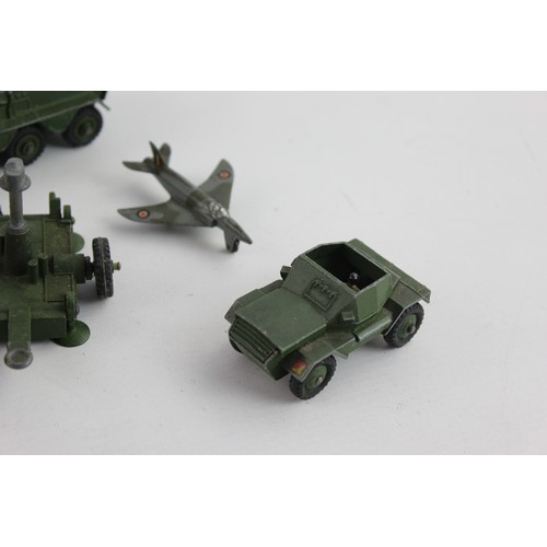 88 - 8 x Vintage DINKY Military Diecast Models Inc 3 Ton Army Wagon, Missile Platform