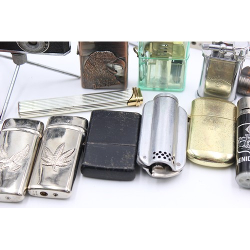 102 - 25 x Assorted Cigarette LIGHTERS Inc Vintage, Zippo Style, Novelty Etc