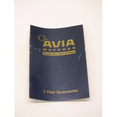 127 - AVIA WRISTWATCH IN ORIGINAL BOX WITH PAPERWORK