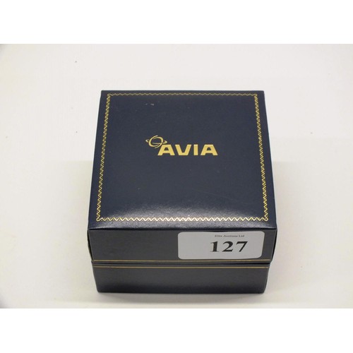 127 - AVIA WRISTWATCH IN ORIGINAL BOX WITH PAPERWORK