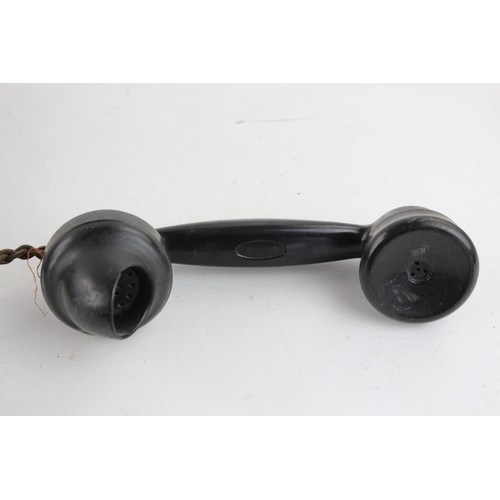 142 - Vintage Black Bakelite Rotary Dial Up TELEPHONE