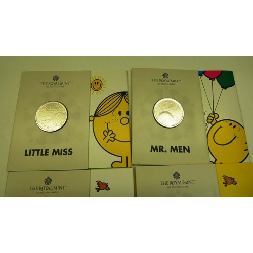 120 - 6 x MR MEN LITTLE MISS ROYAL MINT COINS