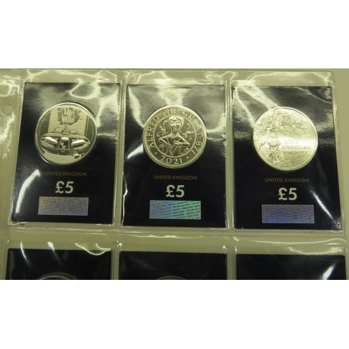 146 - 9 x COLLECTABLE £5 COINS