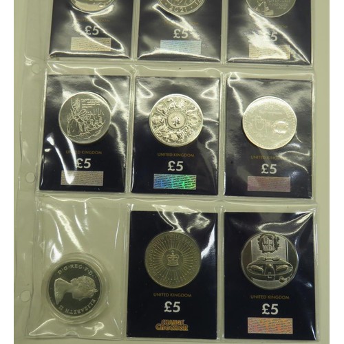 146 - 9 x COLLECTABLE £5 COINS