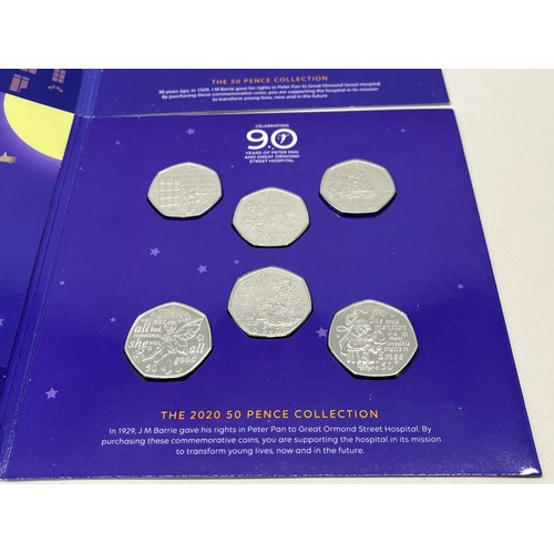 121 - 2 x 2020 PETER PAN 50p COIN COLLECTIONS