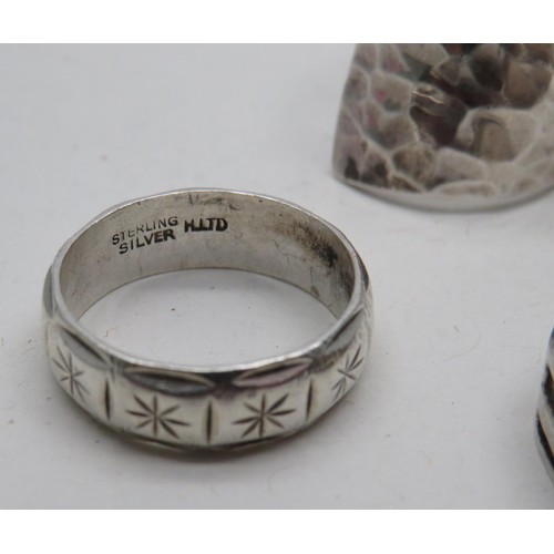 224 - 5 x SILVER RINGS