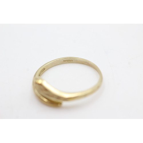 408 - 9ct gold wrap around snake ring (2.5g)