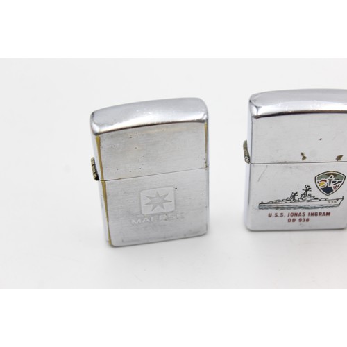 419 - 3 x Assorted ZIPPO Cigarette LIGHTERS Inc Vintage, Brass, Boxed, Plain Etc