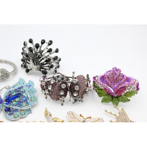 435 - 15 x Vintage & Retro Statement Rhinestone JEWELLERY inc. Animal, Cocktail