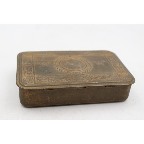 445 - Antique WW1 Brass Princess Mary Christmas Tin (138g)