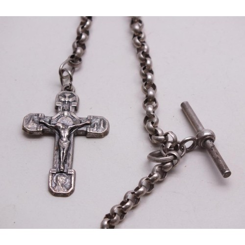 352 - SILVER POCKETWATCH CHAIN- AS FOUND