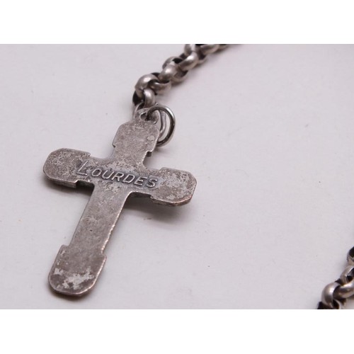 352 - SILVER POCKETWATCH CHAIN- AS FOUND