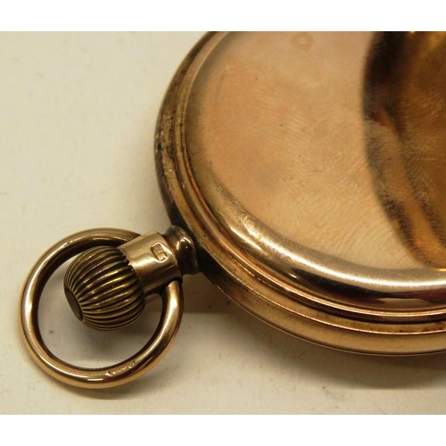 62A - ANTIQUE 9ct GOLD HALF HUNTER POCKET WATCH 89g CHESTER HALLMARKS - H.SAMUEL MANCHESTER