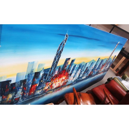 562 - VERY LARGE CANVAS OF NEW YORK SKYLINE